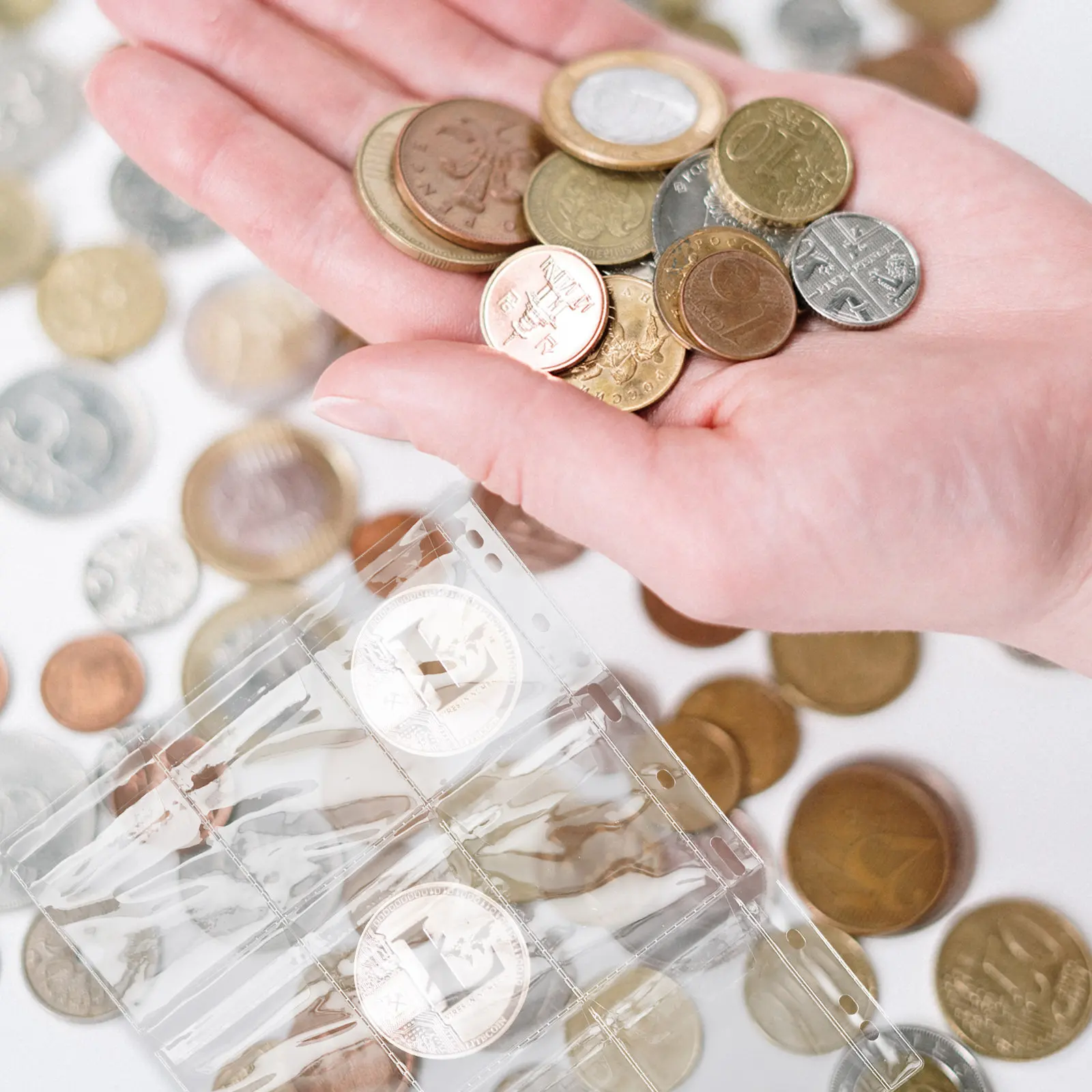 5Pcs Heavy Duty Coin Storage Pages Clear Vinyl Material 9 Hole Format for Binder Based Coin Collecting Organization System
5Pcs Heavy Duty Coin Storage Pages Clear Vinyl Material 9 Hole Format for Binder Based Coin Collecting Organization System