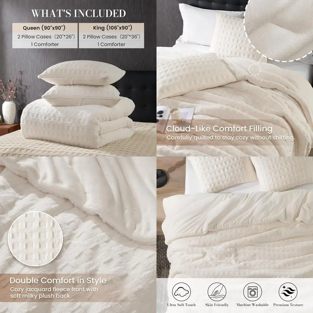 Бежевый плюшевый флисовый комплект постельного белья Queen, 3 предмета, теплое постельное белье с 2 наволочками для зимы
Бежевый плюшевый флисовый комплект постельного белья Queen, 3 предмета, теплое постельное белье с 2 наволочками для зимы