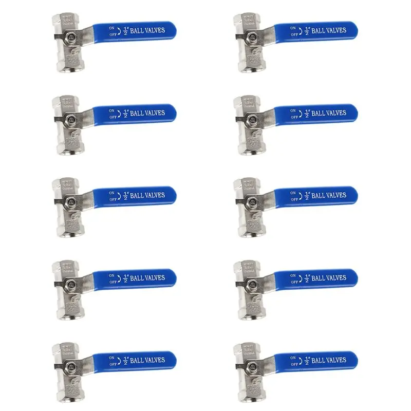 Y50A-10Pcs 1/2 Inch Lever Female/Female Ball Valves Long Handle 316 Stainless Steel WOG1000
Y50A-10Pcs 1/2 Inch Lever Female/Female Ball Valves Long Handle 316 Stainless Steel WOG1000