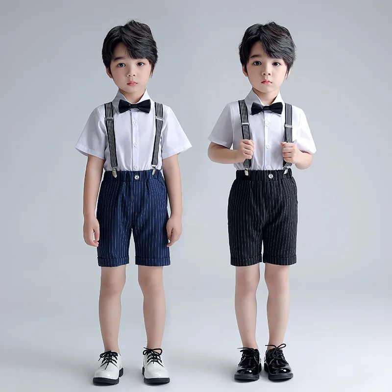 Boy Summer Straps Pants Formal Sets 2023 New Wedding Suit Teenager Kid Bowtie Dress Shirt Party Performance Costume High Quality
Boy Summer Straps Pants Formal Sets 2023 New Wedding Suit Teenager Kid Bowtie Dress Shirt Party Performance Costume High Quality