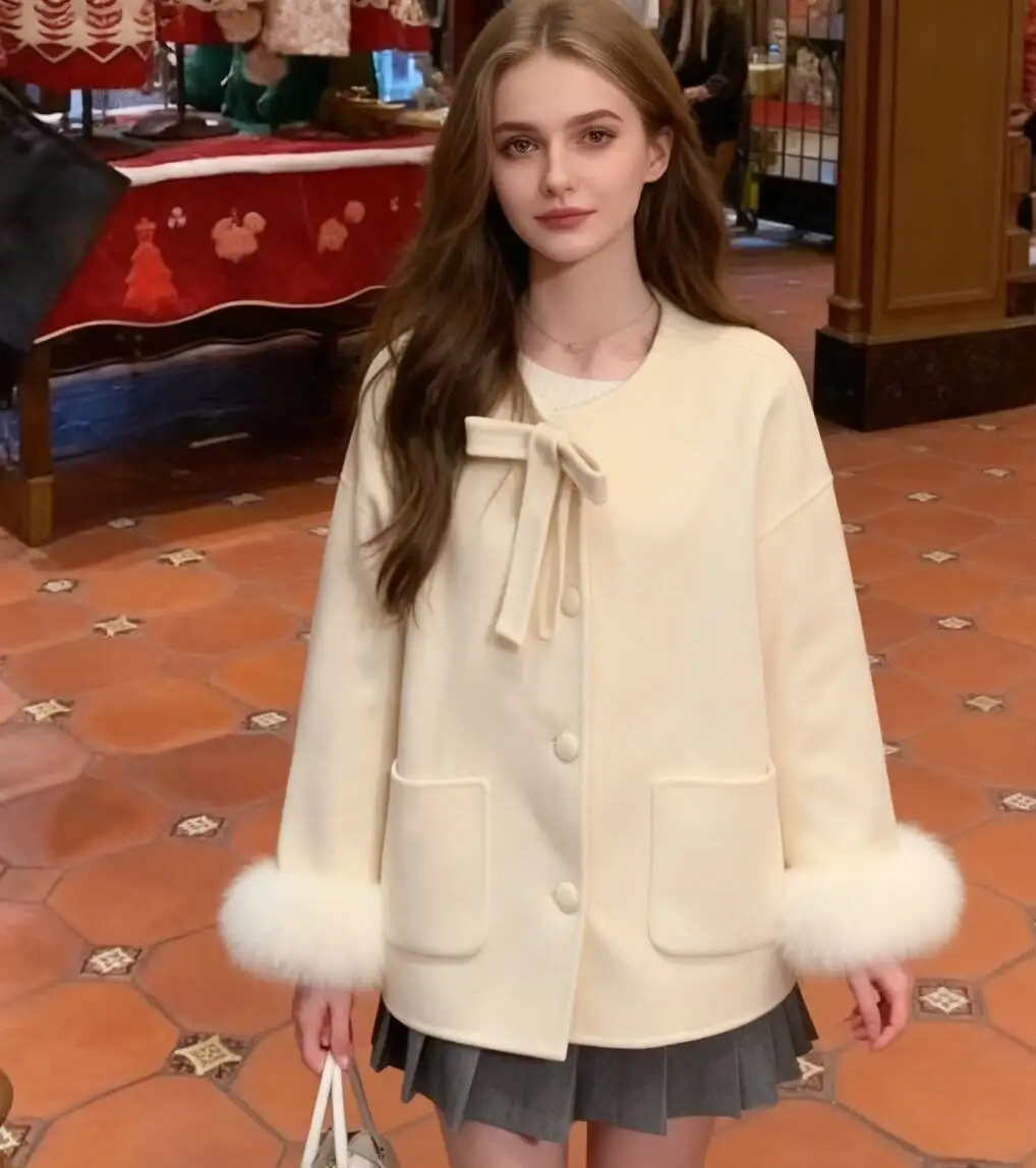 Шерстяные пальто, женское шерстяное пальто, оранжевое осеннее пальто с зубчатым воротником для взрослых, элегантный формальный стиль, офисные женские туфли для конференций