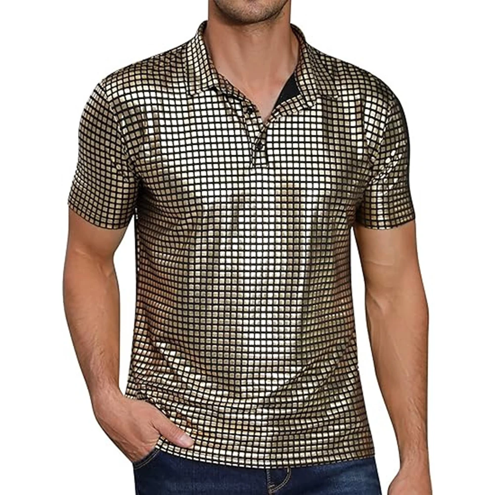 Costume T Shirt Holiday Vacation Daily S-2XL Regular Sequin Slight Stretch Summer Top 70s Lapel Mens Short Sleeve
Costume T Shirt Holiday Vacation Daily S-2XL Regular Sequin Slight Stretch Summer Top 70s Lapel Mens Short Sleeve