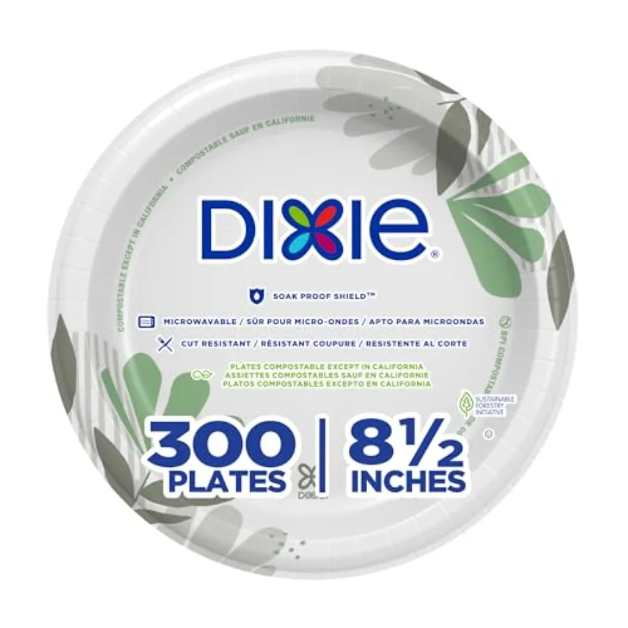 8 1/2 Inch Medium-Weight Disposable Paper Plates, Pathways, 300 Count, Bulk Case, 6 Packs/50 Count Per Pack, #UX9P300
8 1/2 Inch Medium-Weight Disposable Paper Plates, Pathways, 300 Count, Bulk Case, 6 Packs/50 Count Per Pack, #UX9P300