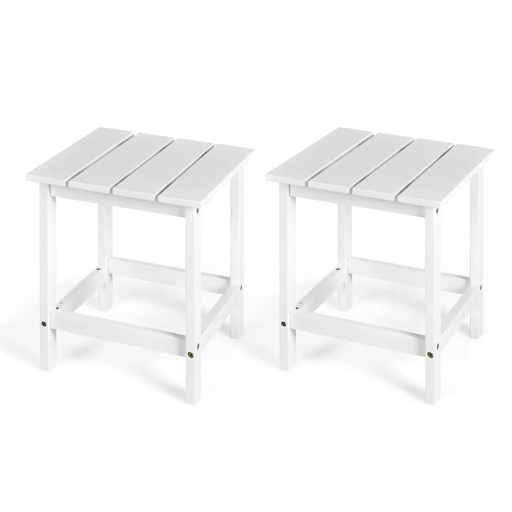 Patio 2 PCS 15" End Side Coffee Table Square Wooden Slat Deck White
Patio 2 PCS 15" End Side Coffee Table Square Wooden Slat Deck White