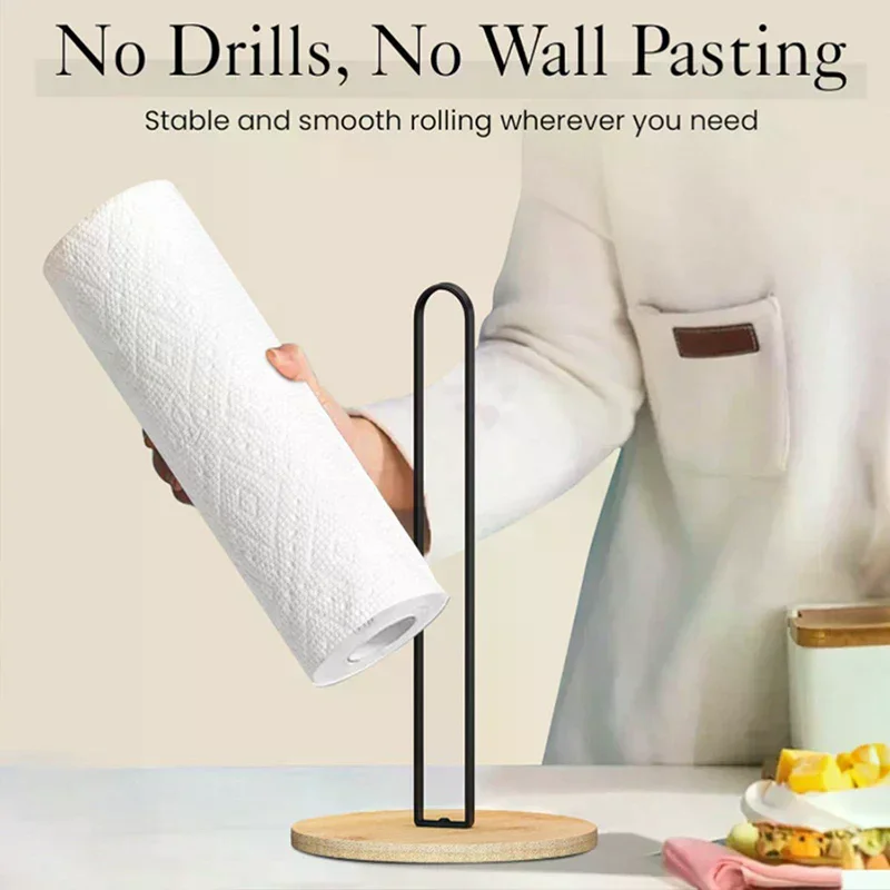 Wood Paper Towel Holder Black White Paper Towel Holder Countertop Kitchen Towel Holder Free-Standing With Non-Slip Wooden Base
Wood Paper Towel Holder Black White Paper Towel Holder Countertop Kitchen Towel Holder Free-Standing With Non-Slip Wooden Base
