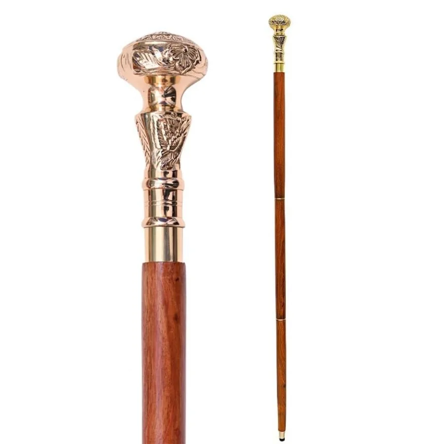 Handmade Brass Handle Wooden Walking Stick Detachable Travel Cane for Men and Women Vintage Luxury Hiking and Fashion Stick"
Handmade Brass Handle Wooden Walking Stick Detachable Travel Cane for Men and Women Vintage Luxury Hiking and Fashion Stick"
