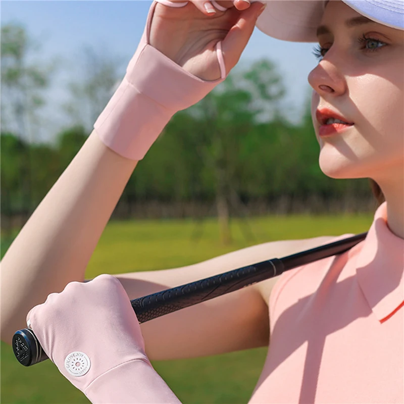 Women's Protective Golf Gloves Breathable Sunscreen UV Golf Gloves Ice Feeling Hollow Palm Left And Right Hand Elastic Band
Women's Protective Golf Gloves Breathable Sunscreen UV Golf Gloves Ice Feeling Hollow Palm Left And Right Hand Elastic Band