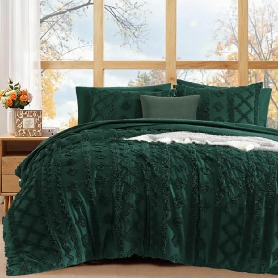 Size Comforter Set with Sheets - 7 Pieces Tufted Bed in a Bag Shabby Chic Bedding Sets with 1 Comforter, 2 Sheets, 2 Pillowcase
Size Comforter Set with Sheets - 7 Pieces Tufted Bed in a Bag Shabby Chic Bedding Sets with 1 Comforter, 2 Sheets, 2 Pillowcase