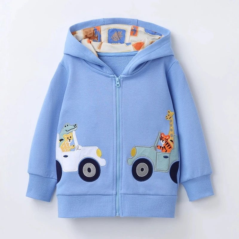 Boys Girls Fashion Cartoon Animal Embroidered Long Sleeve Hooded Zipper Hoodies Coat Children's Spring Autumn Casual Jacket
Boys Girls Fashion Cartoon Animal Embroidered Long Sleeve Hooded Zipper Hoodies Coat Children's Spring Autumn Casual Jacket