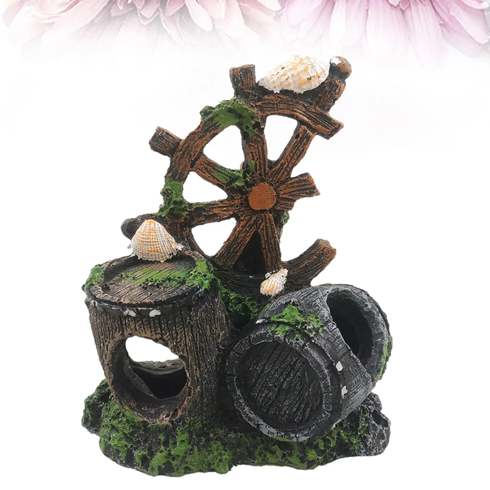 Resin Bucket Wind Wheel Aquarium Habitat Fish Tank Props Hiding Cave Natural Decoration for Fish Shrimp 
Resin Bucket Wind Wheel Aquarium Habitat Fish Tank Props Hiding Cave Natural Decoration for Fish Shrimp