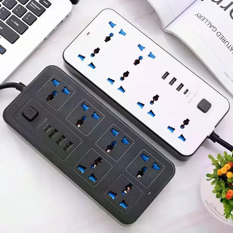 1Pcs Extension Cord Electrical Outlet Universal 2 Meters EU Plug Power Strip Multicontact Socket With 3 USB 1 Type-C Port Charge
1Pcs Extension Cord Electrical Outlet Universal 2 Meters EU Plug Power Strip Multicontact Socket With 3 USB 1 Type-C Port Charge