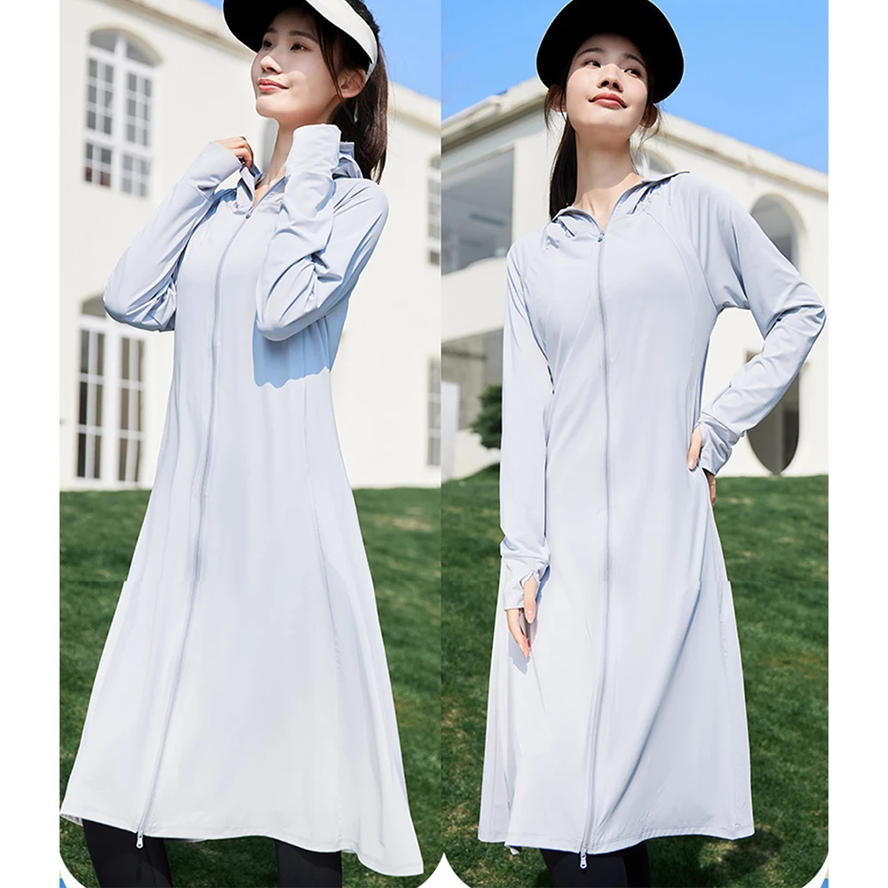 Women's Long Ice Silk Sun Protection Clothing Summer 2026 New Style Slim Fit Beachwear UV Protection Running Suit
Women's Long Ice Silk Sun Protection Clothing Summer 2026 New Style Slim Fit Beachwear UV Protection Running Suit