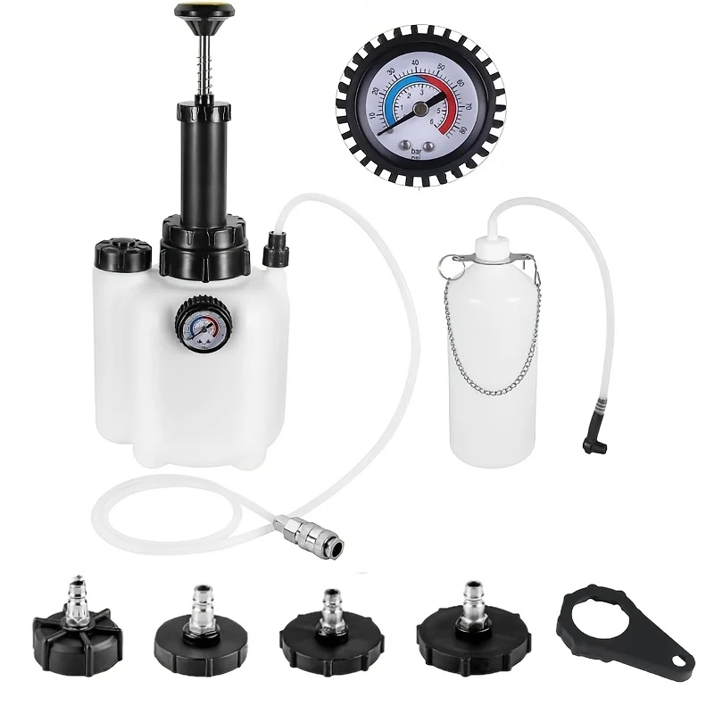 Three Liters Manual Brake Fluid Suit,Equipped with Four Different Types of Adapters,One person operation,Suitable fo
Three Liters Manual Brake Fluid Suit,Equipped with Four Different Types of Adapters,One person operation,Suitable fo