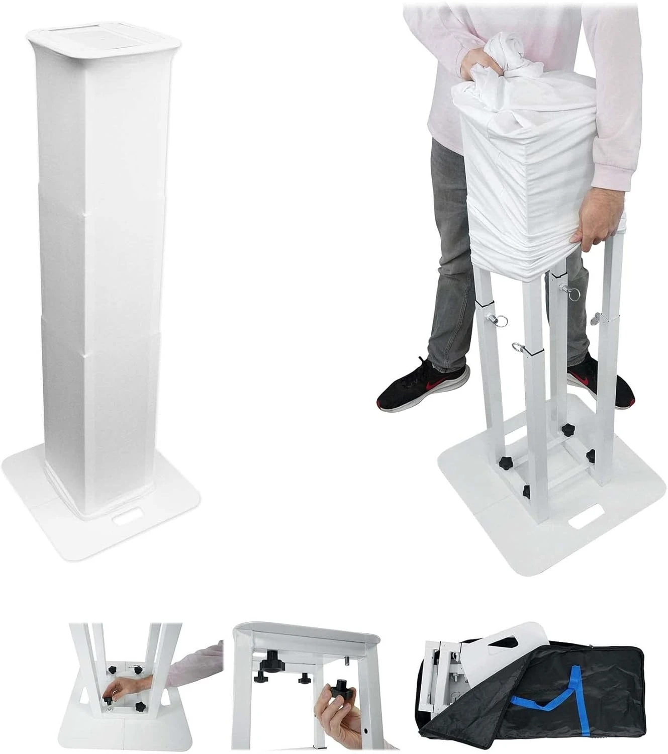 RTP-GO Portable Collapsible DJ Totem Stand, 132 lbs Capacity, Adjustable 39-70in Height, Black/White Scrims, Travel Bag
RTP-GO Portable Collapsible DJ Totem Stand, 132 lbs Capacity, Adjustable 39-70in Height, Black/White Scrims, Travel Bag