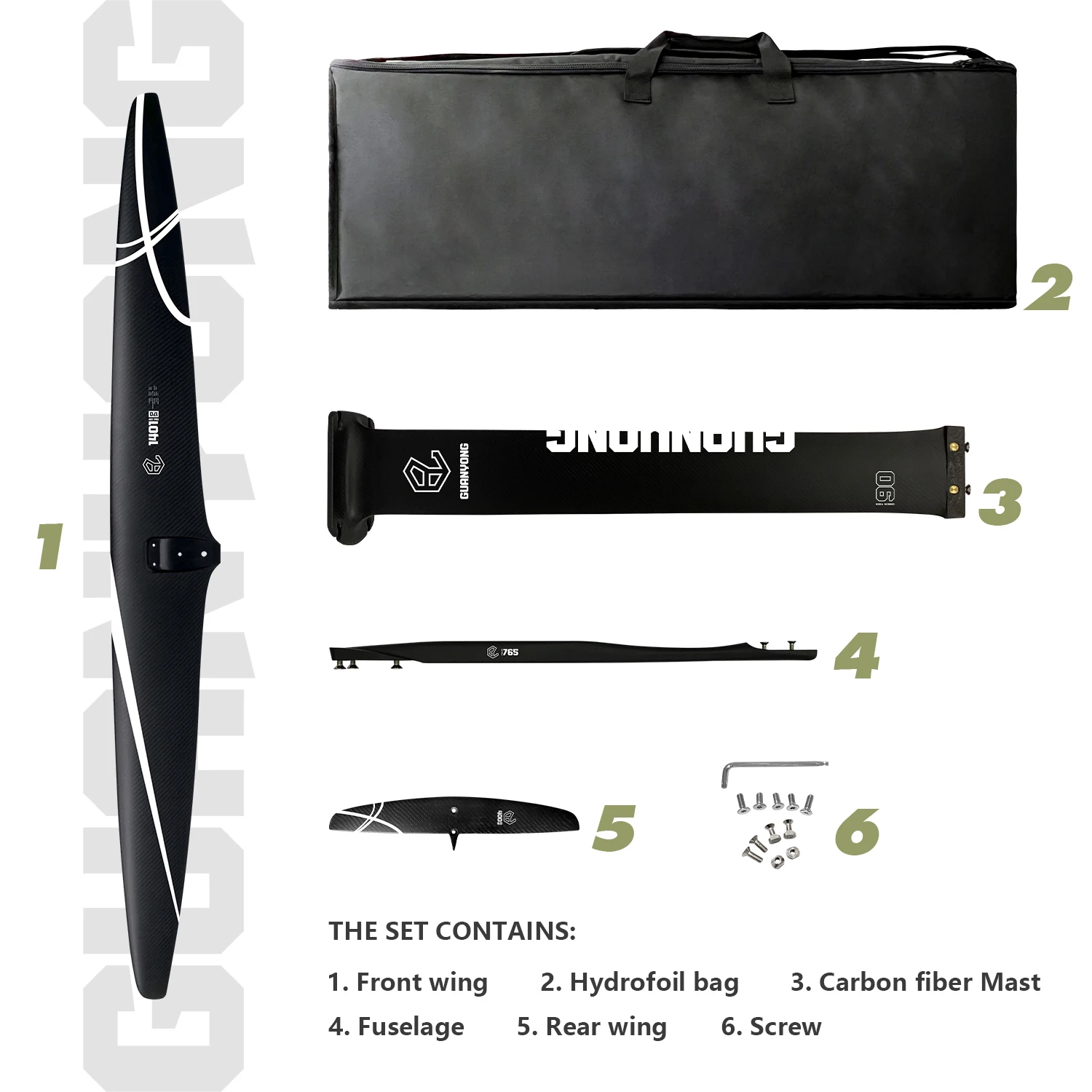 ART GY-1401 Hydrofoil Water Wings 1611 Sqcm Carbon Fiber Surfing Kiteboarding Unpowered Sports Equipment with Customizable Logo
ART GY-1401 Hydrofoil Water Wings 1611 Sqcm Carbon Fiber Surfing Kiteboarding Unpowered Sports Equipment with Customizable Logo