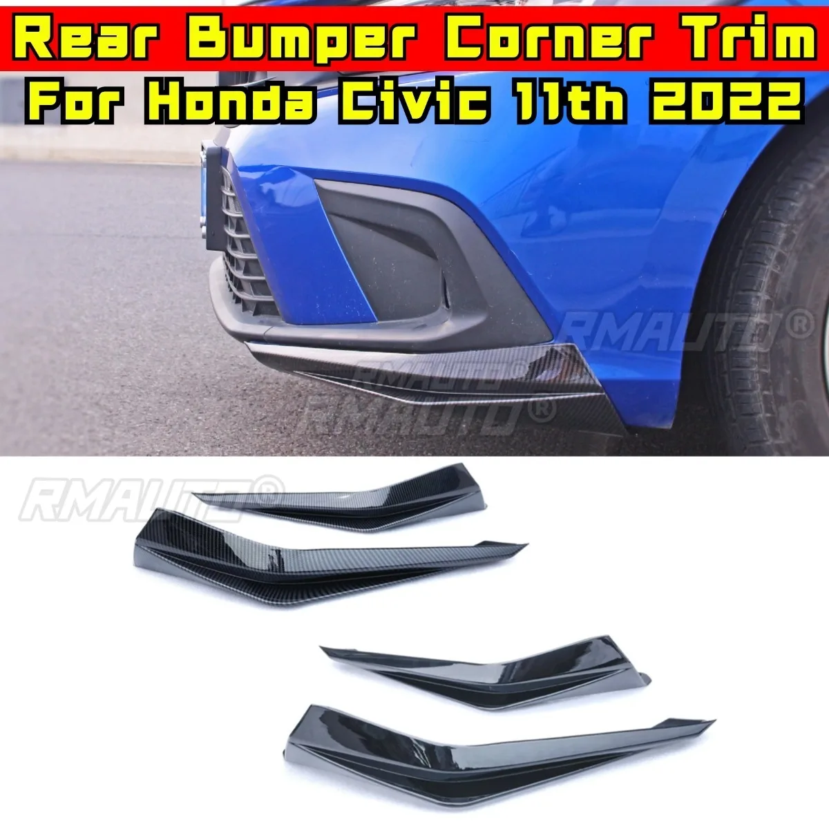 Car Front Bumper Lip Splitter Body Kit For Honda Civic US Edition 11th 2022 Bumper Protector Corner Trim Car Accessories 
Car Front Bumper Lip Splitter Body Kit For Honda Civic US Edition 11th 2022 Bumper Protector Corner Trim Car Accessories