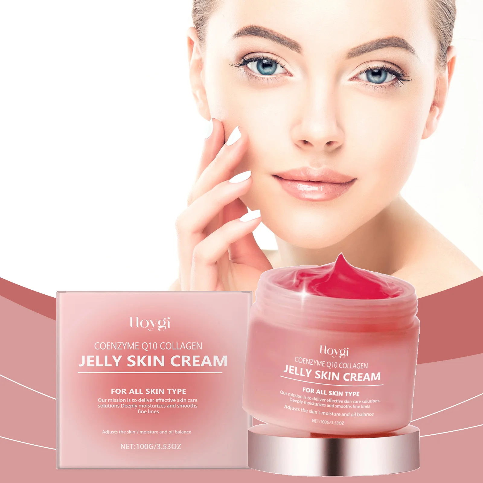 Hoygi Collagen Jelly Cream Moisturizes, Tightens, Brightens, and Lightens Fine Lines on the Face 100g
Hoygi Collagen Jelly Cream Moisturizes, Tightens, Brightens, and Lightens Fine Lines on the Face 100g
