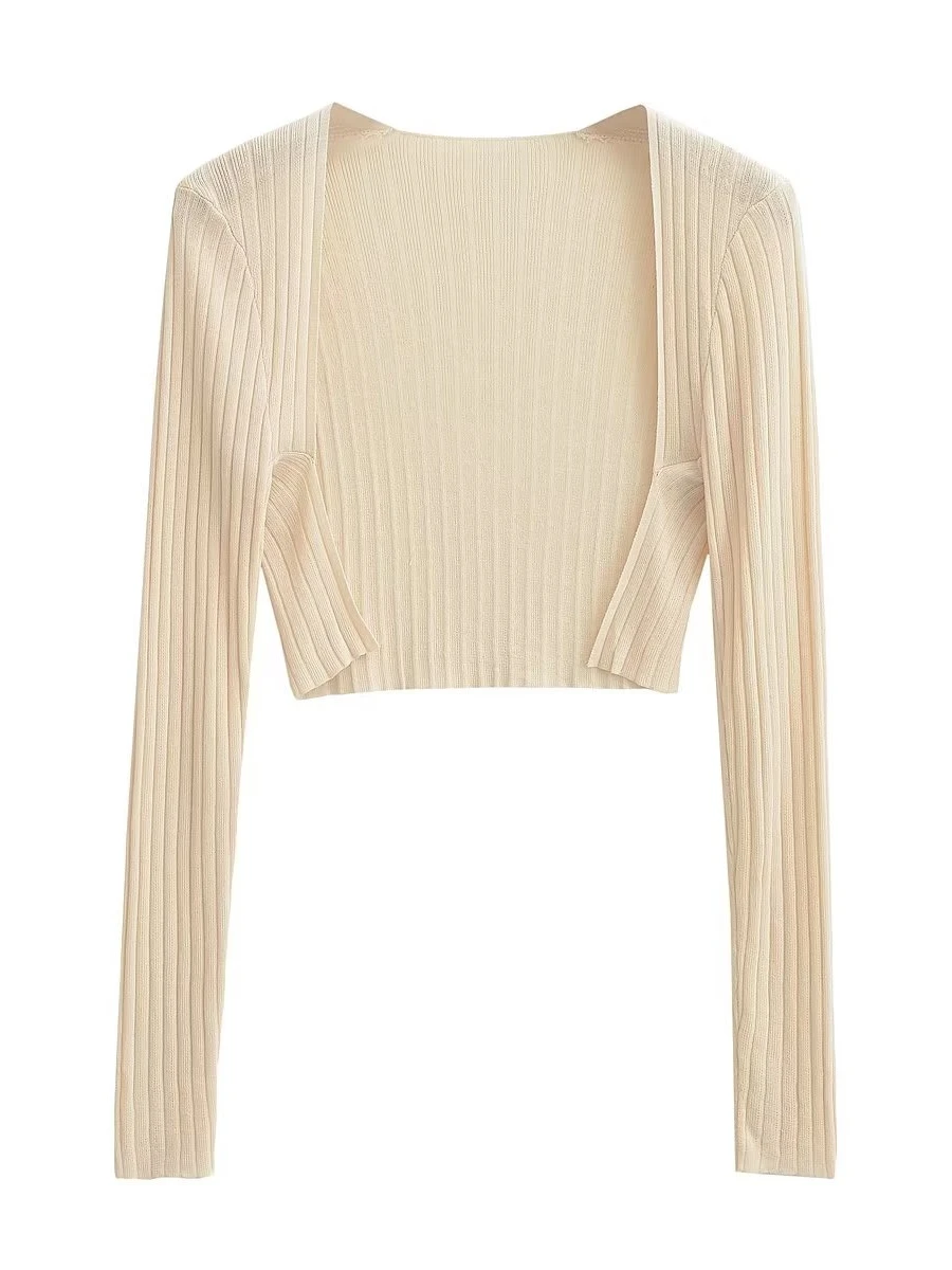 Sexy Short Sleeveless Cardigan Pure Color Slim Fit Girl Style Long Sleeve Top for Women's Commute Autumn Fashion Trend
Sexy Short Sleeveless Cardigan Pure Color Slim Fit Girl Style Long Sleeve Top for Women's Commute Autumn Fashion Trend