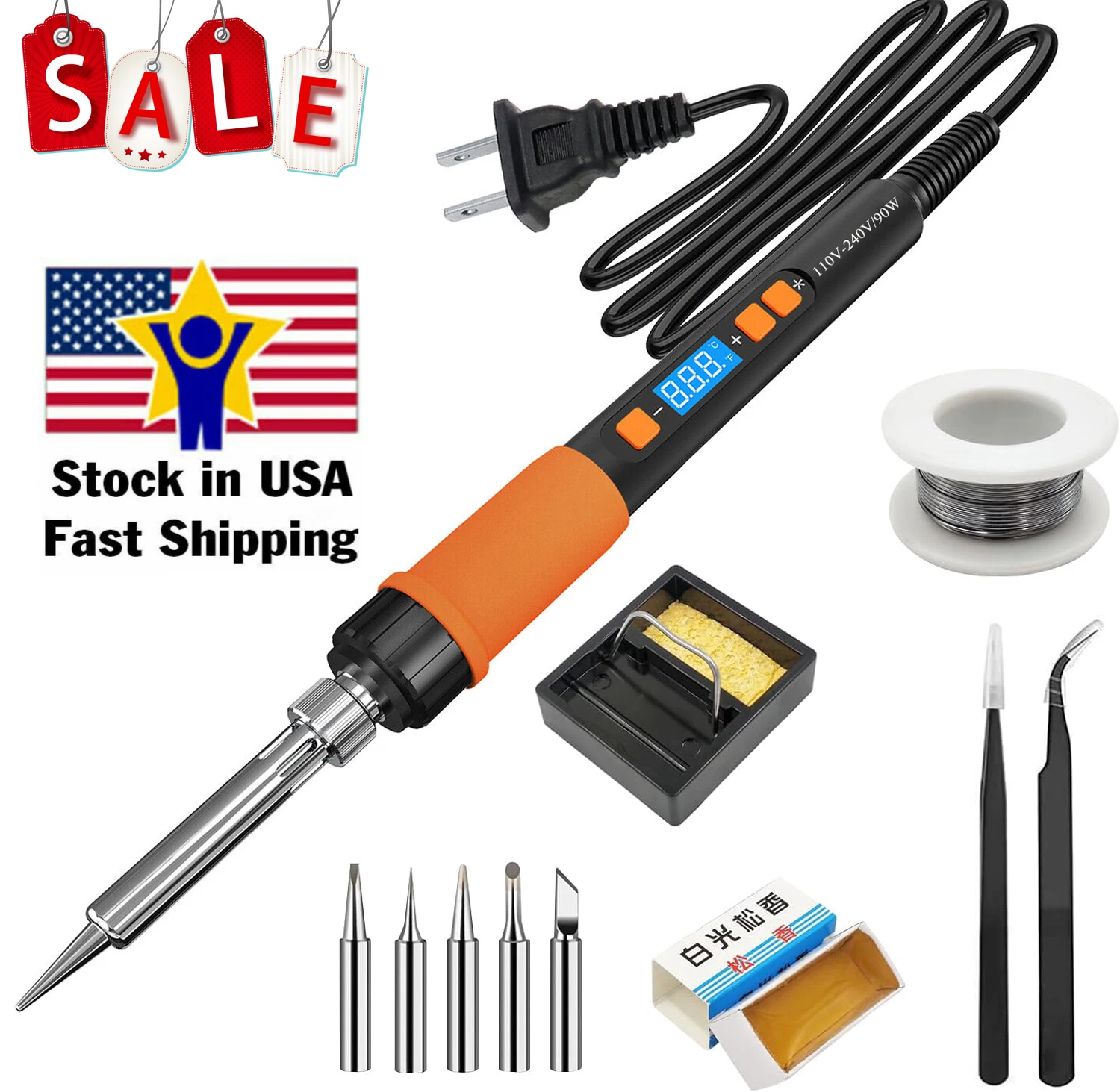 ILIBILIB Soldering Iron Kit, 90W High Power Soldering Iron, Fast Heating, Digital Display Temperature Control Accurate
ILIBILIB Soldering Iron Kit, 90W High Power Soldering Iron, Fast Heating, Digital Display Temperature Control Accurate