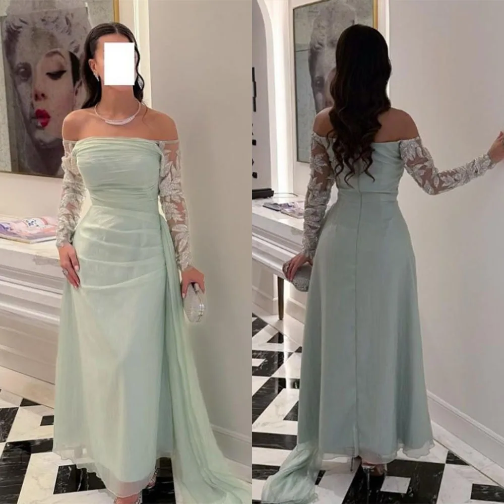 High Quality Customized Strapless Ankle Length Appliques Zipper Pleat Vestidos Para Bodas Mujer Invitada فساتين حفلات التخرج
High Quality Customized Strapless Ankle Length Appliques Zipper Pleat Vestidos Para Bodas Mujer Invitada فساتين حفلات التخرج