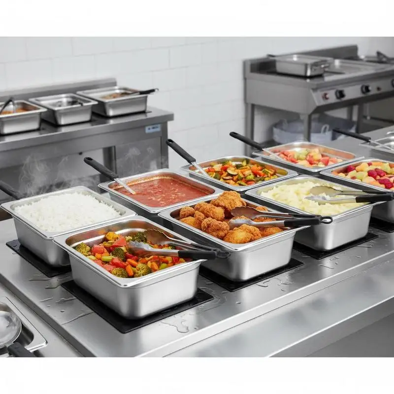 Free Shipping-6 Pack Food Containers 1/3 Size 4-Inch Deep For Restaurant Catering Buffet Heavy Duty Metal Thick Structure Profes
Free Shipping-6 Pack Food Containers 1/3 Size 4-Inch Deep For Restaurant Catering Buffet Heavy Duty Metal Thick Structure Profes
