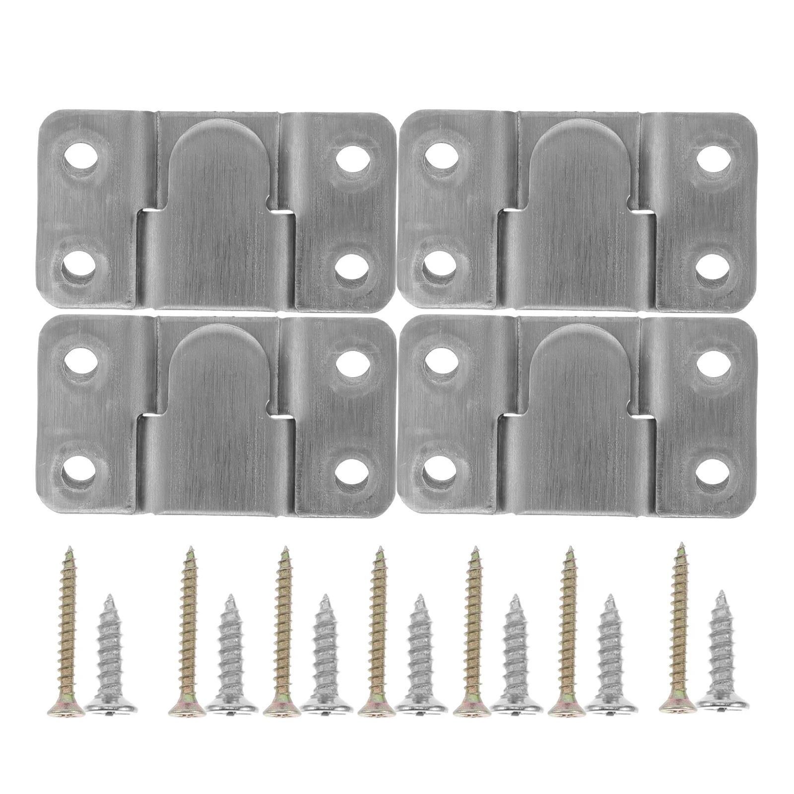 4 Pairs Furniture Hanging Buckles Stainless Steel Picture Frame Hardware Fasten Mounting Heavy-duty Silver
4 Pairs Furniture Hanging Buckles Stainless Steel Picture Frame Hardware Fasten Mounting Heavy-duty Silver