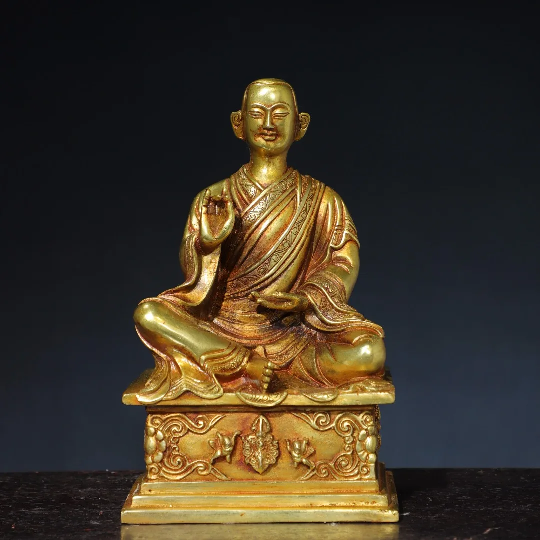 10"Xizang Folk Collection Old Bronze Gilded Master Buddha Guru Lotus Buddha Platform Worship Hall Town house Exorcism
10"Xizang Folk Collection Old Bronze Gilded Master Buddha Guru Lotus Buddha Platform Worship Hall Town house Exorcism