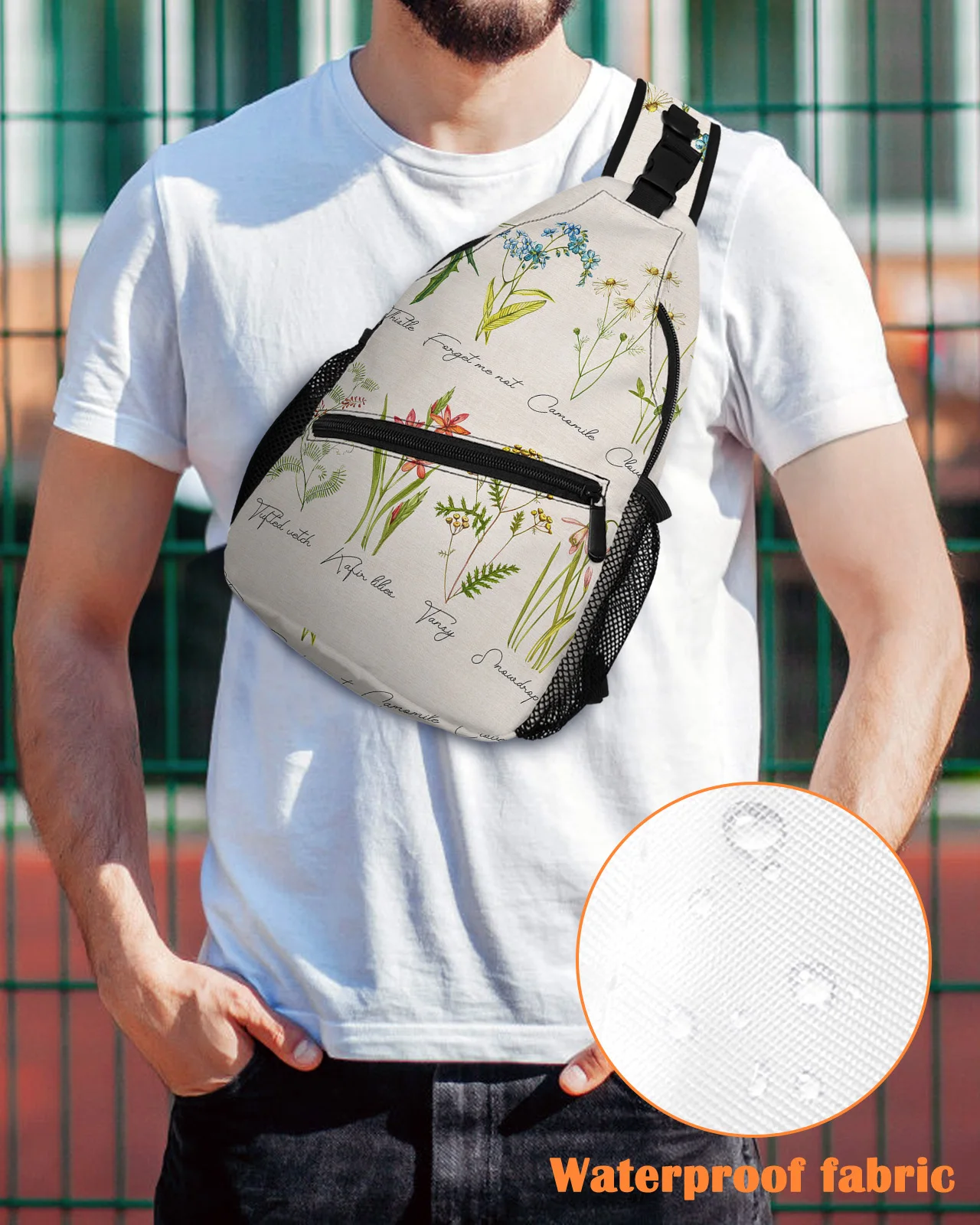 Vintage Flowers Herbaceous Plant Chest Bag for Men Women Casual Crossbody Bag Outdoor Travel Climb Waterproof Sling Bag
Vintage Flowers Herbaceous Plant Chest Bag for Men Women Casual Crossbody Bag Outdoor Travel Climb Waterproof Sling Bag