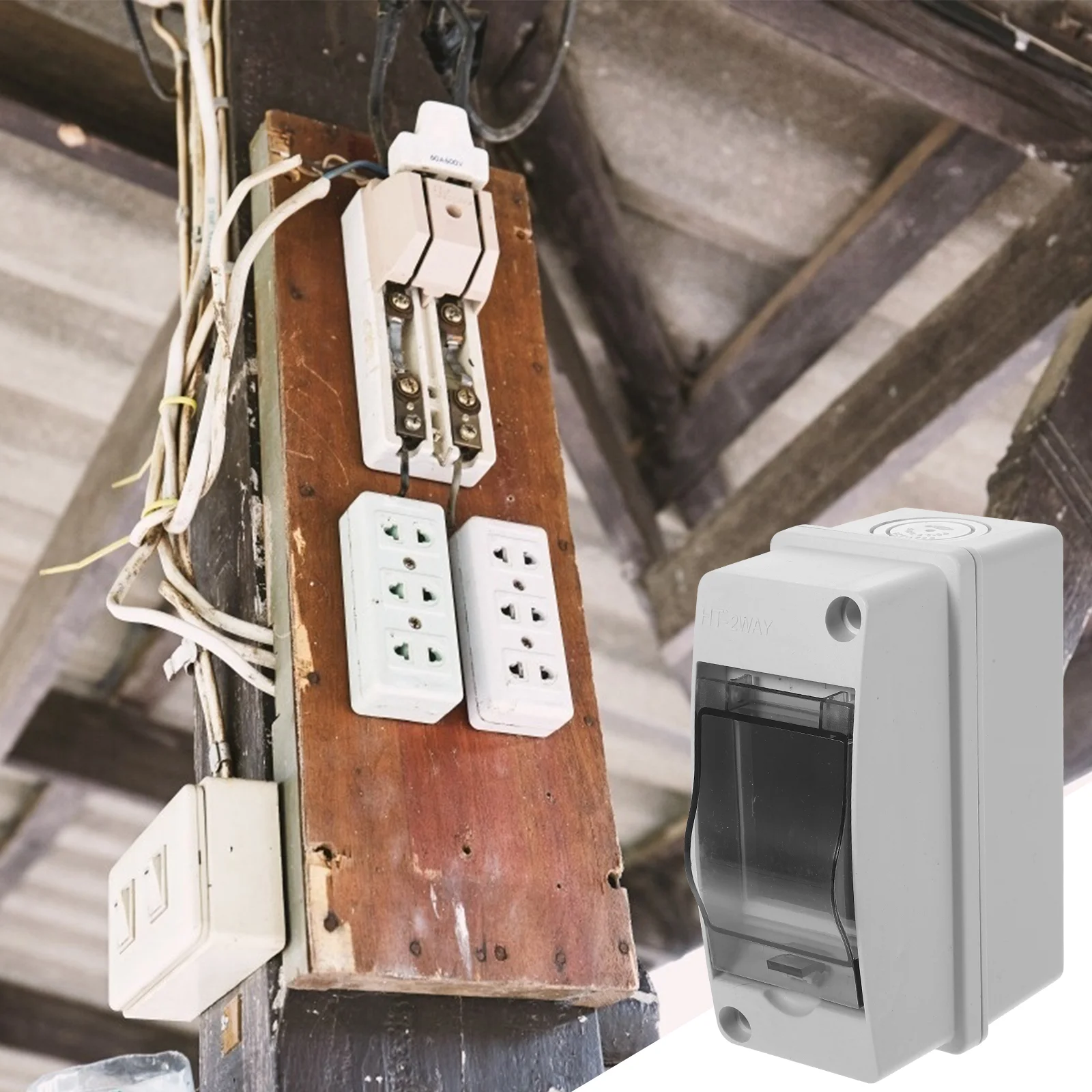 Distribution Protection Box Electrical Enclosure Small Plastic Boxes Windproof Power 2 Way Consumer Unit Weather PC -way
Distribution Protection Box Electrical Enclosure Small Plastic Boxes Windproof Power 2 Way Consumer Unit Weather PC -way