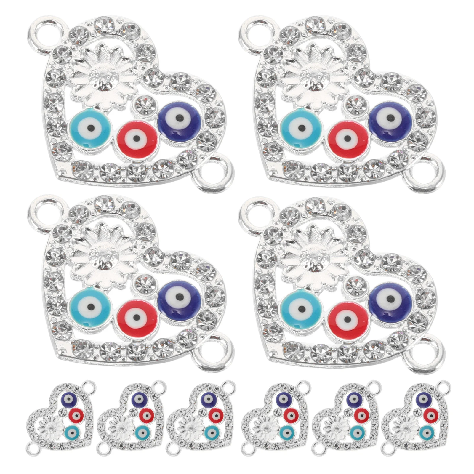 10Pcs Evil Eye Charms Heart Shape Alloy Pendants for Jewelry Making Bracelets Necklaces DIY Jewelry Accessories Craft Findings
10Pcs Evil Eye Charms Heart Shape Alloy Pendants for Jewelry Making Bracelets Necklaces DIY Jewelry Accessories Craft Findings