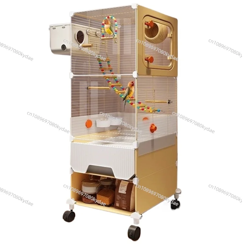 Luxury Bird Cage with Splash Guard Mobile Parrot House for Cockatiels Large Space Budgie Aviary Easy-Clean Finch Habitat
Luxury Bird Cage with Splash Guard Mobile Parrot House for Cockatiels Large Space Budgie Aviary Easy-Clean Finch Habitat