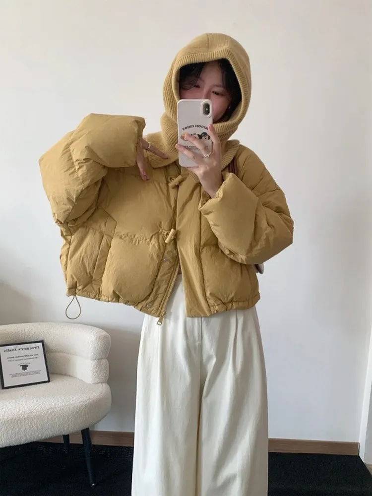 Korean Sle Thiened Warm Cotton Jaet ort Quilted Outerwear Winter Clothes Small Size Faionable Commute Straight Tube
Korean Sle Thiened Warm Cotton Jaet ort Quilted Outerwear Winter Clothes Small Size Faionable Commute Straight Tube