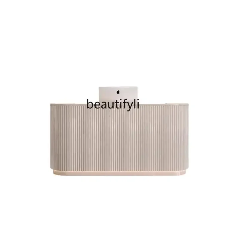 Simple modern beauty salon bar checkout page Small counter yoga studio front deskAA
Simple modern beauty salon bar checkout page Small counter yoga studio front deskAA
