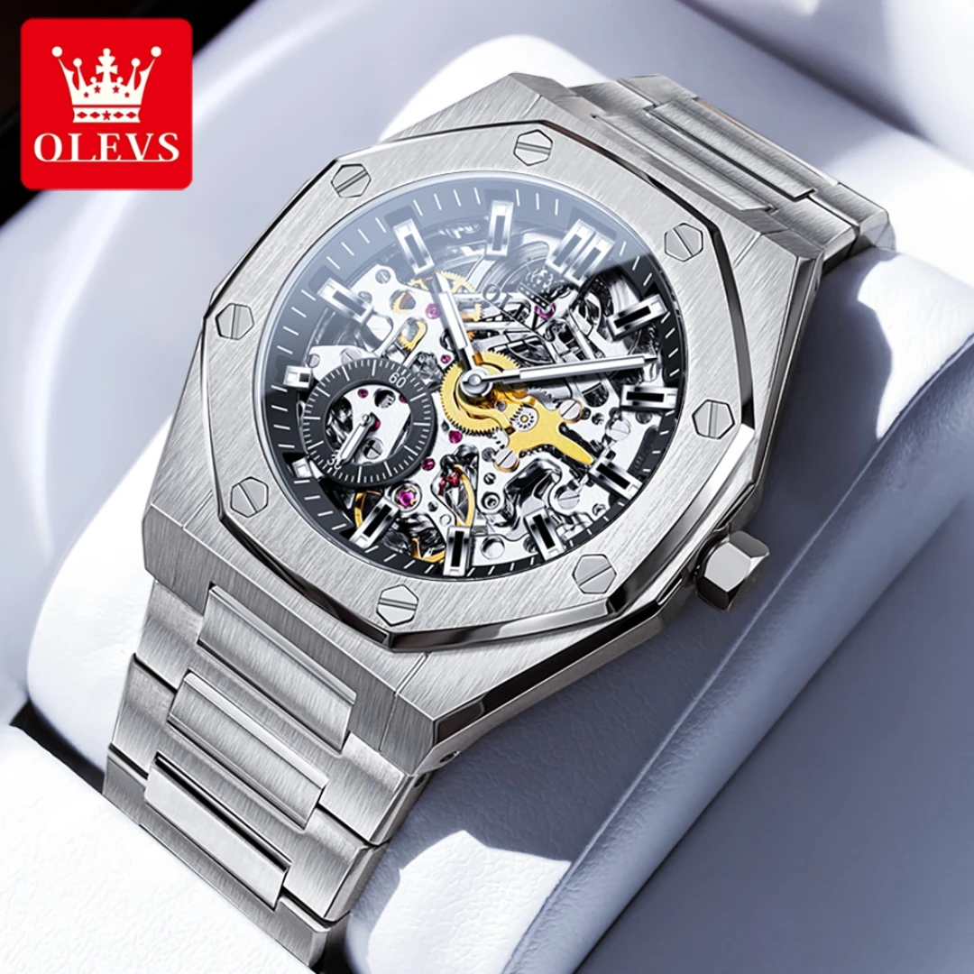 OLEVS 6669 Sport Mechanical Watch Gift Round-dial Stainless Steel Watchband Wristwatch Luminous
OLEVS 6669 Sport Mechanical Watch Gift Round-dial Stainless Steel Watchband Wristwatch Luminous