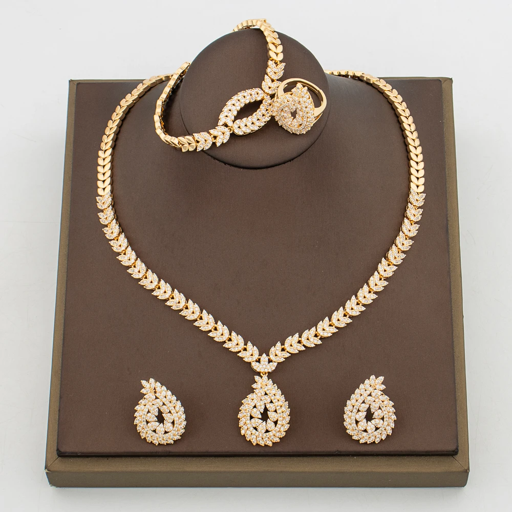 Trend Jewelry Set for Ladies Elegant Party Stone Design Pendant Necklace and Stud Earrings Weddings Banquet Bracelet Party Gifts
Trend Jewelry Set for Ladies Elegant Party Stone Design Pendant Necklace and Stud Earrings Weddings Banquet Bracelet Party Gifts