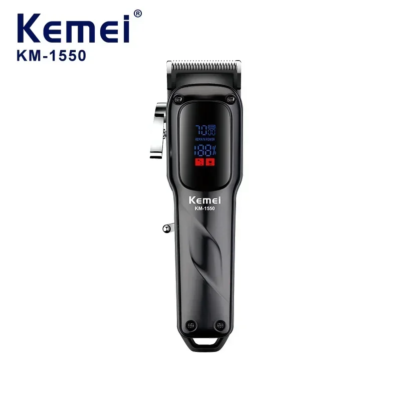 Kemei KM 1550 Professional Hair Clipper Salon Grade Trimmer with LED Display Precision Adjustment for Barbers Stylists
Kemei KM 1550 Professional Hair Clipper Salon Grade Trimmer with LED Display Precision Adjustment for Barbers Stylists