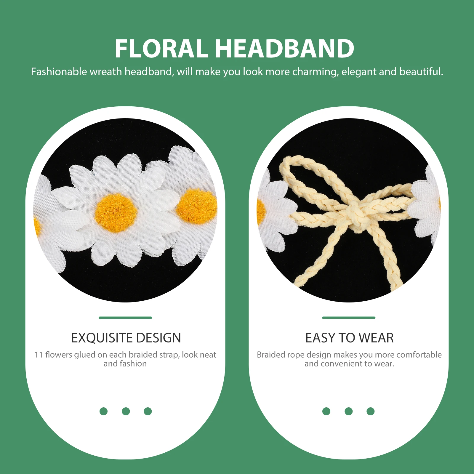 Durable Cloth Flowers Rope Headband Waistband Dress Yellow Daisy Hair Accessories Women Headdress Floral Ornament Hair
Durable Cloth Flowers Rope Headband Waistband Dress Yellow Daisy Hair Accessories Women Headdress Floral Ornament Hair