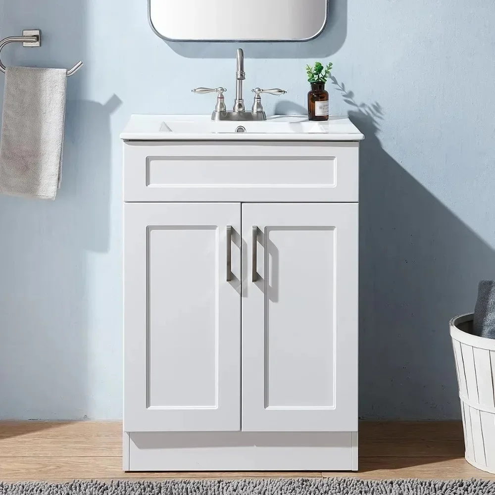 24" Bathroom Vanity, Small Bathroom Vanity with Sink, White Bathroom Sink Cabinet, Modern Bath Vanity Combo
24" Bathroom Vanity, Small Bathroom Vanity with Sink, White Bathroom Sink Cabinet, Modern Bath Vanity Combo