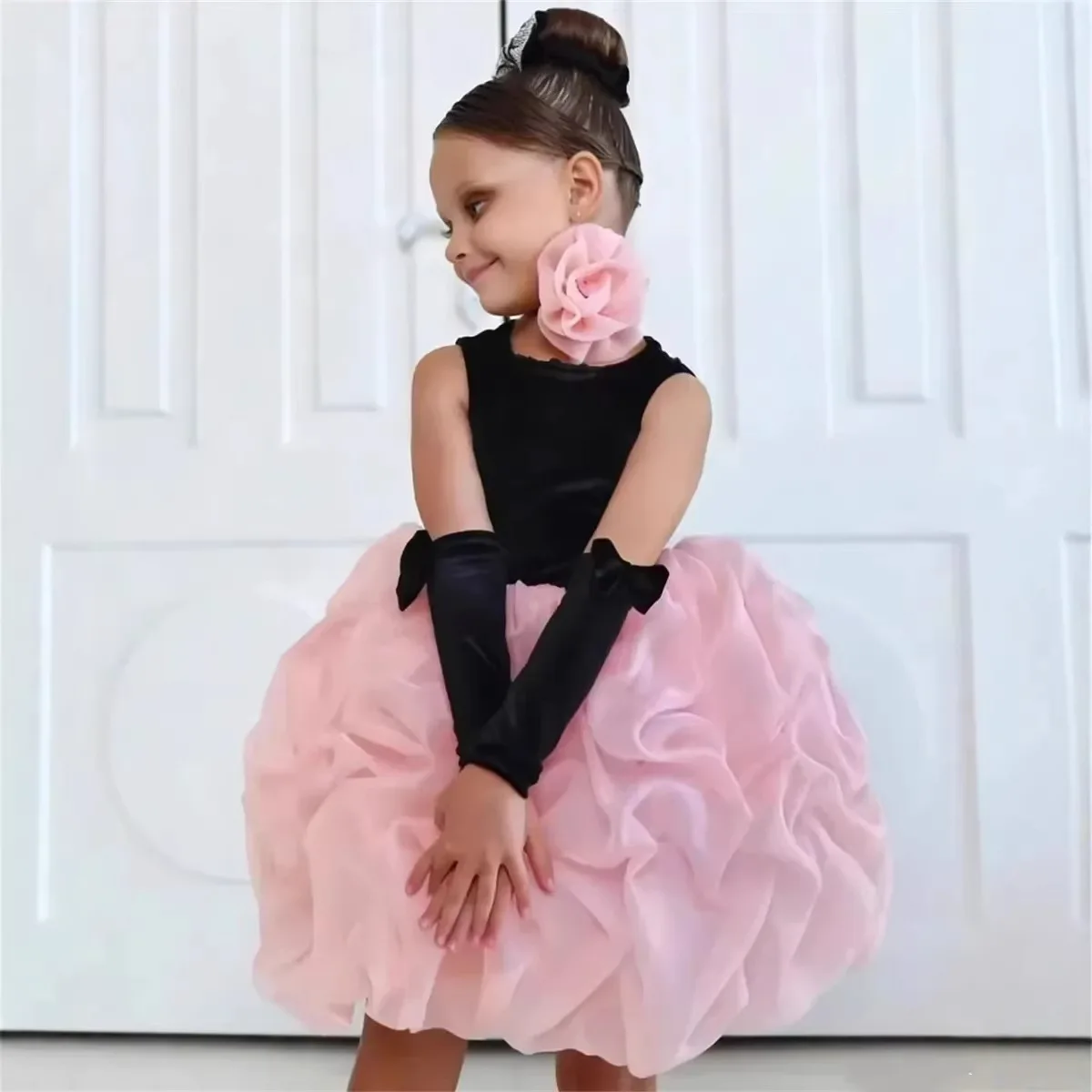 Jill Wish M078 Luxury Black and Pink Bubble Hem Flower Girl Dress Sleeveless Princess Party Dress for Birthday Wedding Pageant
Jill Wish M078 Luxury Black and Pink Bubble Hem Flower Girl Dress Sleeveless Princess Party Dress for Birthday Wedding Pageant
