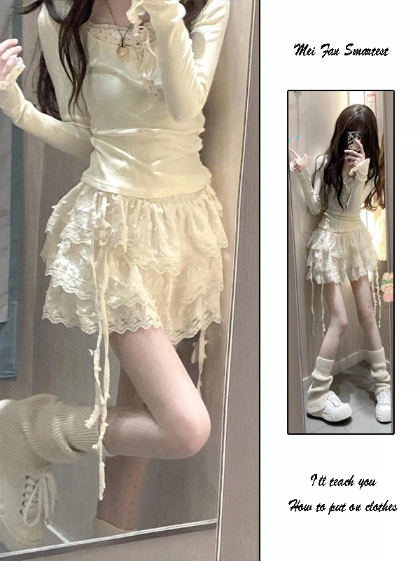 High Waist A-Line Lace Short Skirt Women's Sweet Small Size Puffy Skirt Half-length Korean Style Commute Pure Color
High Waist A-Line Lace Short Skirt Women's Sweet Small Size Puffy Skirt Half-length Korean Style Commute Pure Color