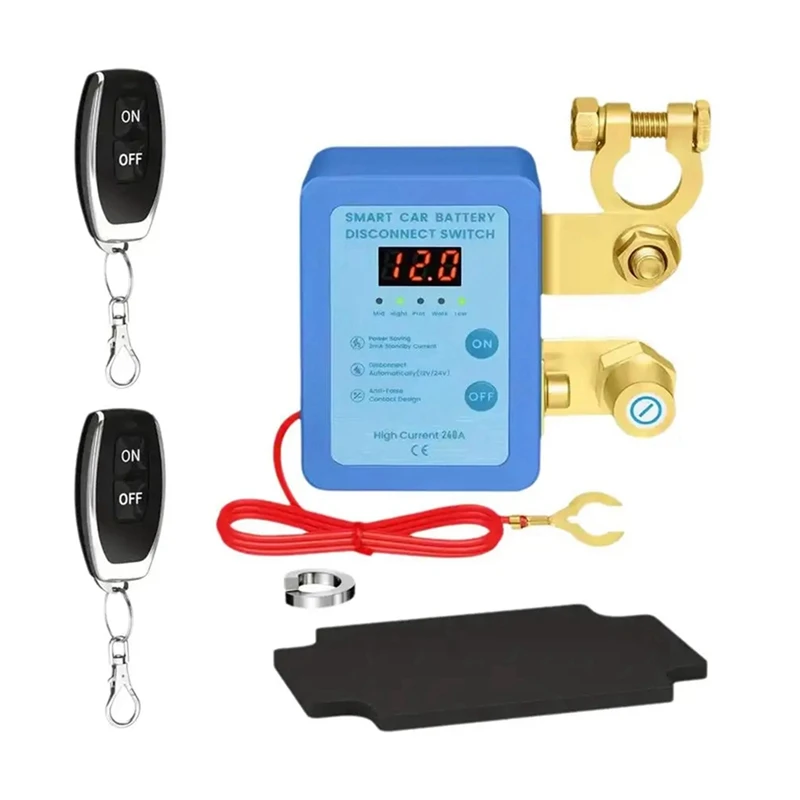 AS94-240A 12V Remote Battery Disconnect Switch With Led Voltage Display Automatic Power Shut Off Switch For Auto
AS94-240A 12V Remote Battery Disconnect Switch With Led Voltage Display Automatic Power Shut Off Switch For Auto