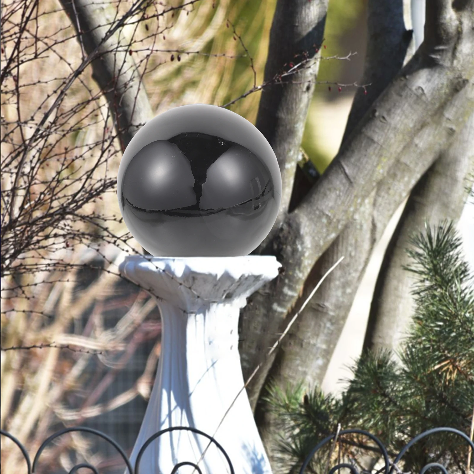 Mirror Reflective Ball Gazing Balls for Garden Sphere Decorations Globes Metal Decorative Black
Mirror Reflective Ball Gazing Balls for Garden Sphere Decorations Globes Metal Decorative Black