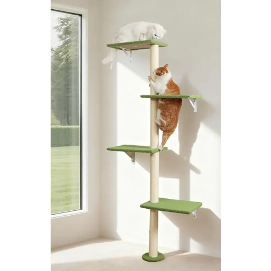 Tall Cat Scratching Posts 4 Tier Corner Cats Tree Wall Mounted Kitten Tower Carpeted Climbing Wall for Indoor Kitty Perching Pl
Tall Cat Scratching Posts 4 Tier Corner Cats Tree Wall Mounted Kitten Tower Carpeted Climbing Wall for Indoor Kitty Perching Pl