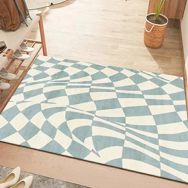 Blue Plaid Living Room Decorative Carpets Art Stripes Twisted Geometric Carpet Soft Bedroom Rugs Machine Washable Easy Clean Rug
Blue Plaid Living Room Decorative Carpets Art Stripes Twisted Geometric Carpet Soft Bedroom Rugs Machine Washable Easy Clean Rug