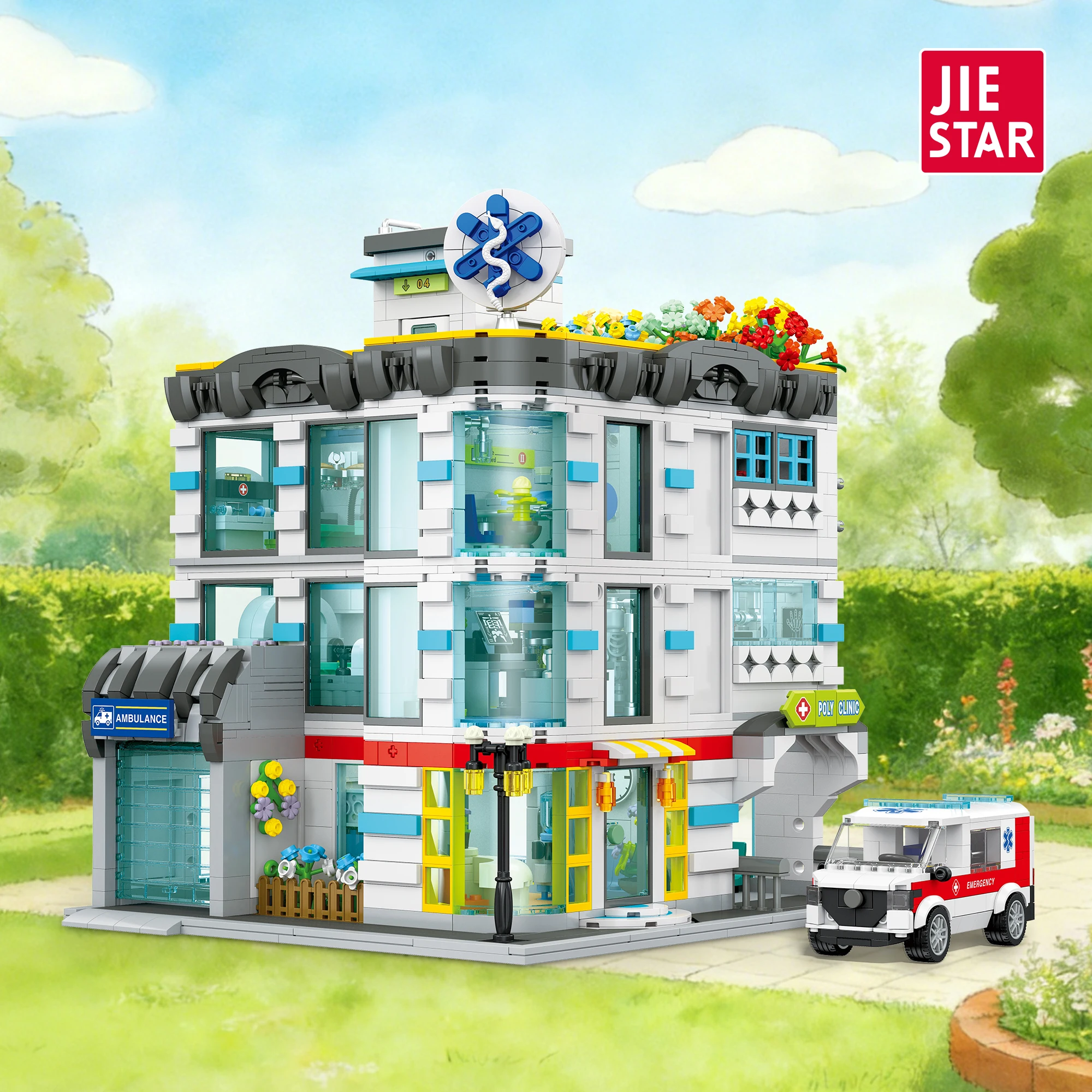 JIESTAR City Hospital Building Blocks Set, 2866PCS ABS Material with LED Lights, 33cm Collectible Decor Gift for Adults Teens
JIESTAR City Hospital Building Blocks Set, 2866PCS ABS Material with LED Lights, 33cm Collectible Decor Gift for Adults Teens