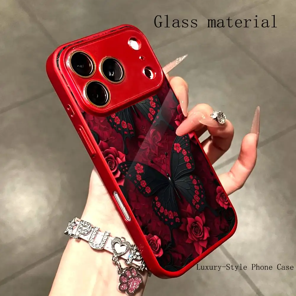 Red Rose Butterfly fashion phone cases Glass Phone Case For iphone 17 pro max cover for iPhone 17、16、15、14、13、12、11pm Pro Plus
Red Rose Butterfly fashion phone cases Glass Phone Case For iphone 17 pro max cover for iPhone 17、16、15、14、13、12、11pm Pro Plus