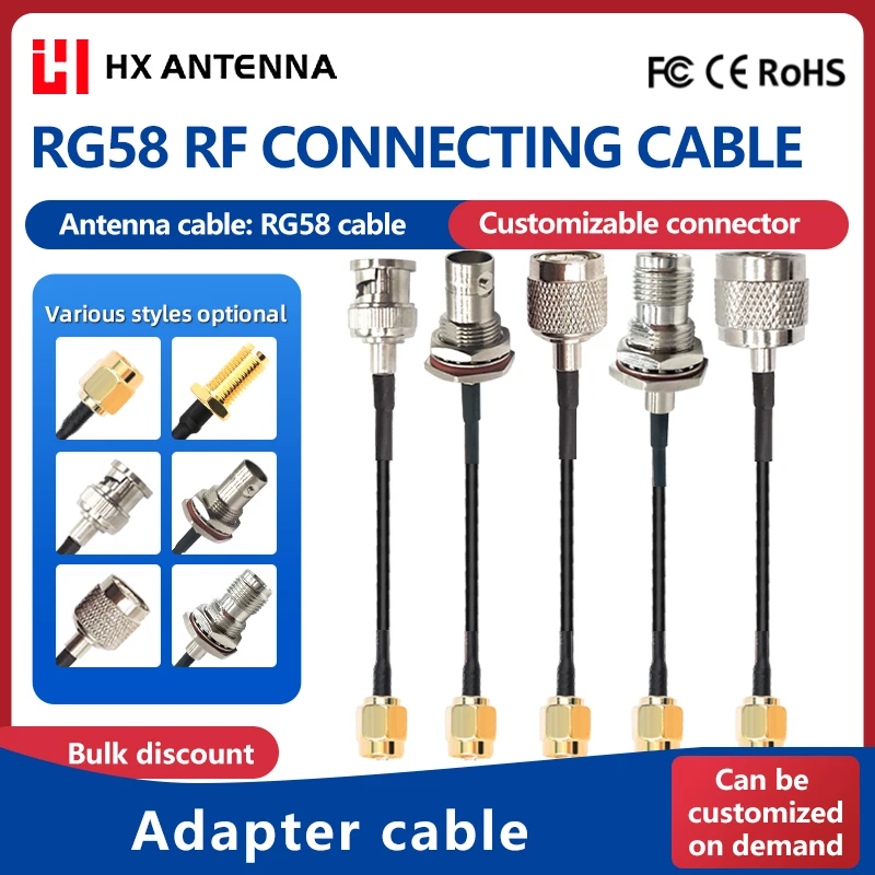 HXANT RF Antenna Adapter Cable, External TNC Adapter Cable, Available in Various Specifications and Sizes
HXANT RF Antenna Adapter Cable, External TNC Adapter Cable, Available in Various Specifications and Sizes