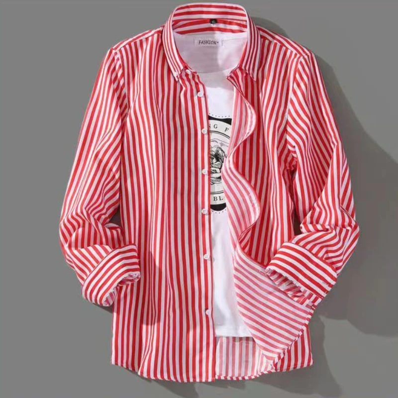 Men's Business Shirt Fashion Classic Basic Casual Shirts Slim Black White Striped Long Sleeve Brand Clothes Korean Dress Shirts
Men's Business Shirt Fashion Classic Basic Casual Shirts Slim Black White Striped Long Sleeve Brand Clothes Korean Dress Shirts