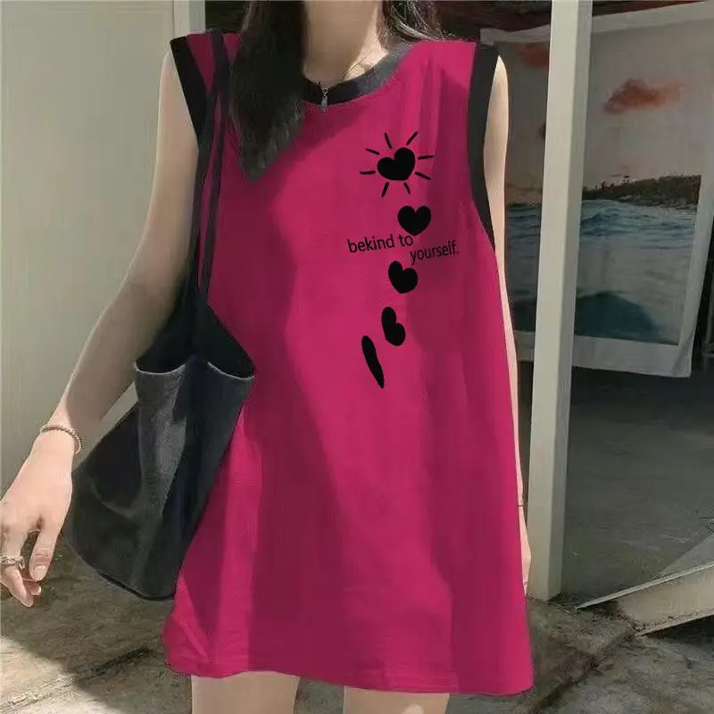 Fashion O-Neck Sleeveless Printed Letter T-Shirts Female Clothing 2025 Summer New Loose All-match Tank Top Commuter Tee Shirt
Fashion O-Neck Sleeveless Printed Letter T-Shirts Female Clothing 2025 Summer New Loose All-match Tank Top Commuter Tee Shirt