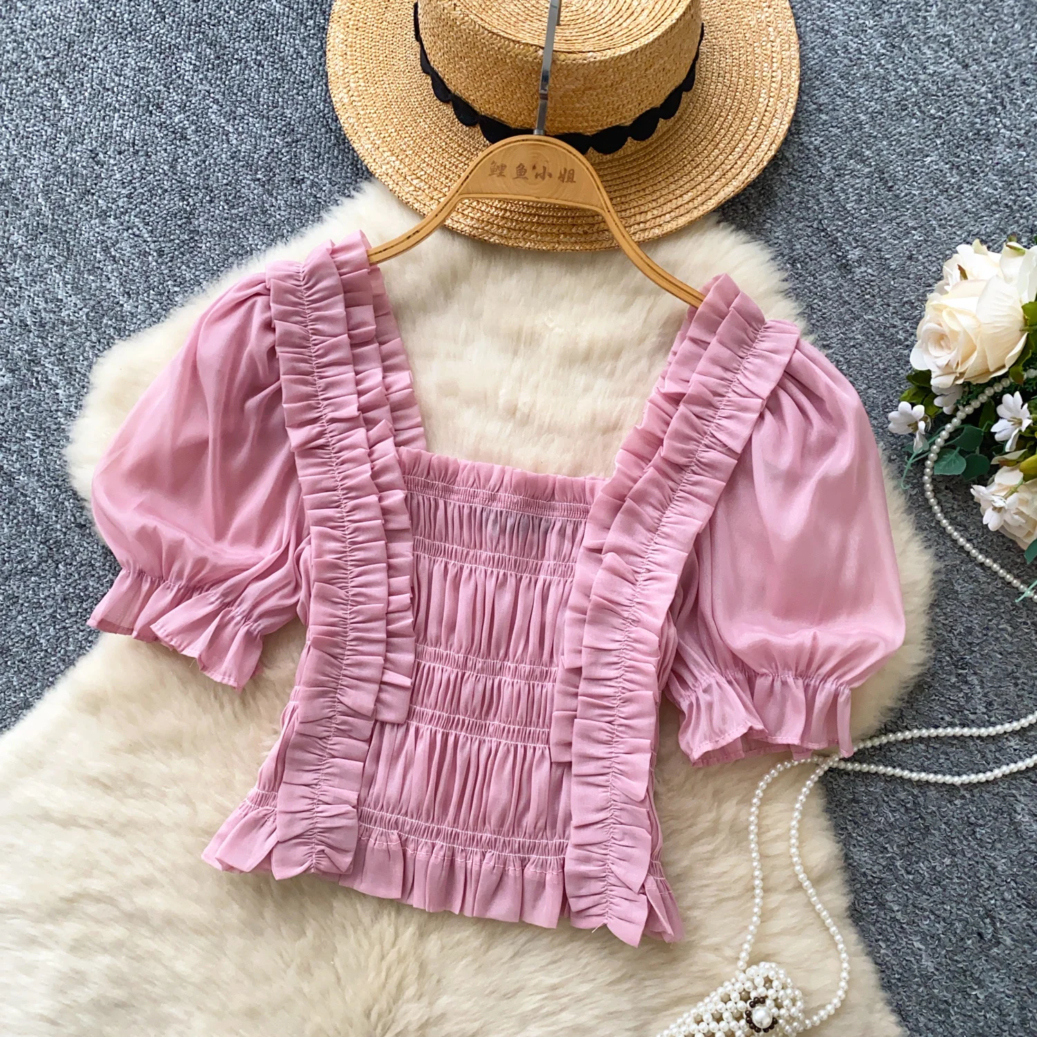 Sexy Edible Tree Fungus square neck Blouse Slim Elegant Fashion Basic Chic Summer Women Shirt women clothing
Sexy Edible Tree Fungus square neck Blouse Slim Elegant Fashion Basic Chic Summer Women Shirt women clothing